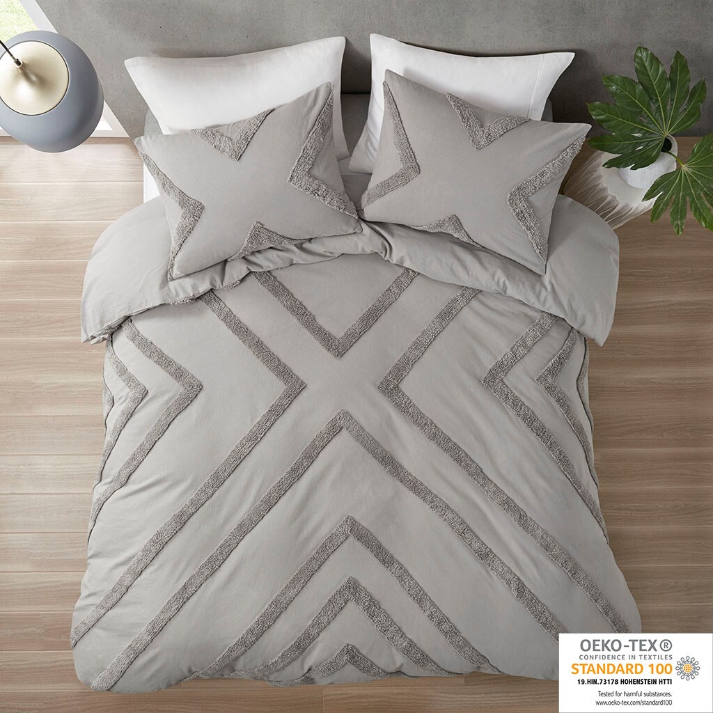 Gracie Mills   Cotton Chenille Duvet Cover Set