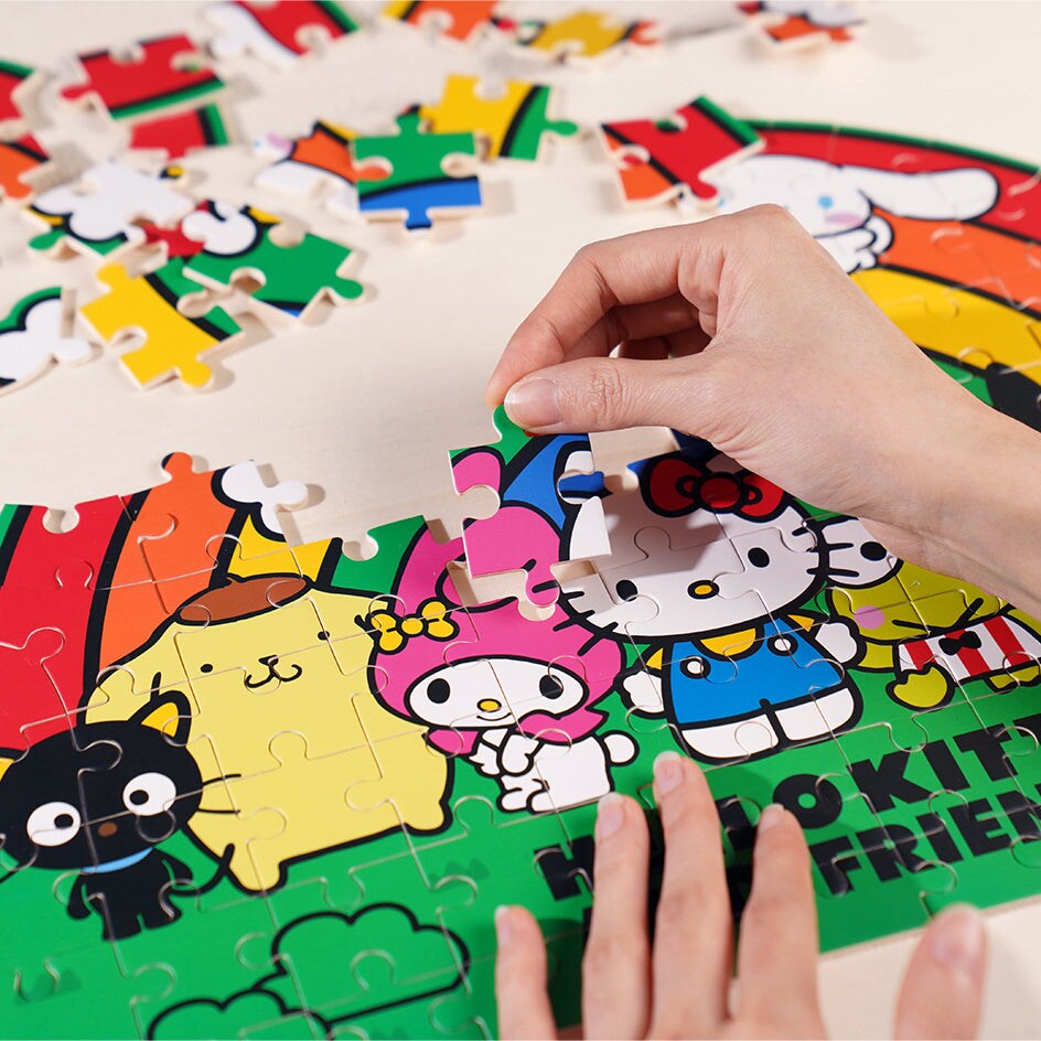 Wooden Jigsaw Puzzle | Hello Kitty&#xAE; and Friends Rainbow