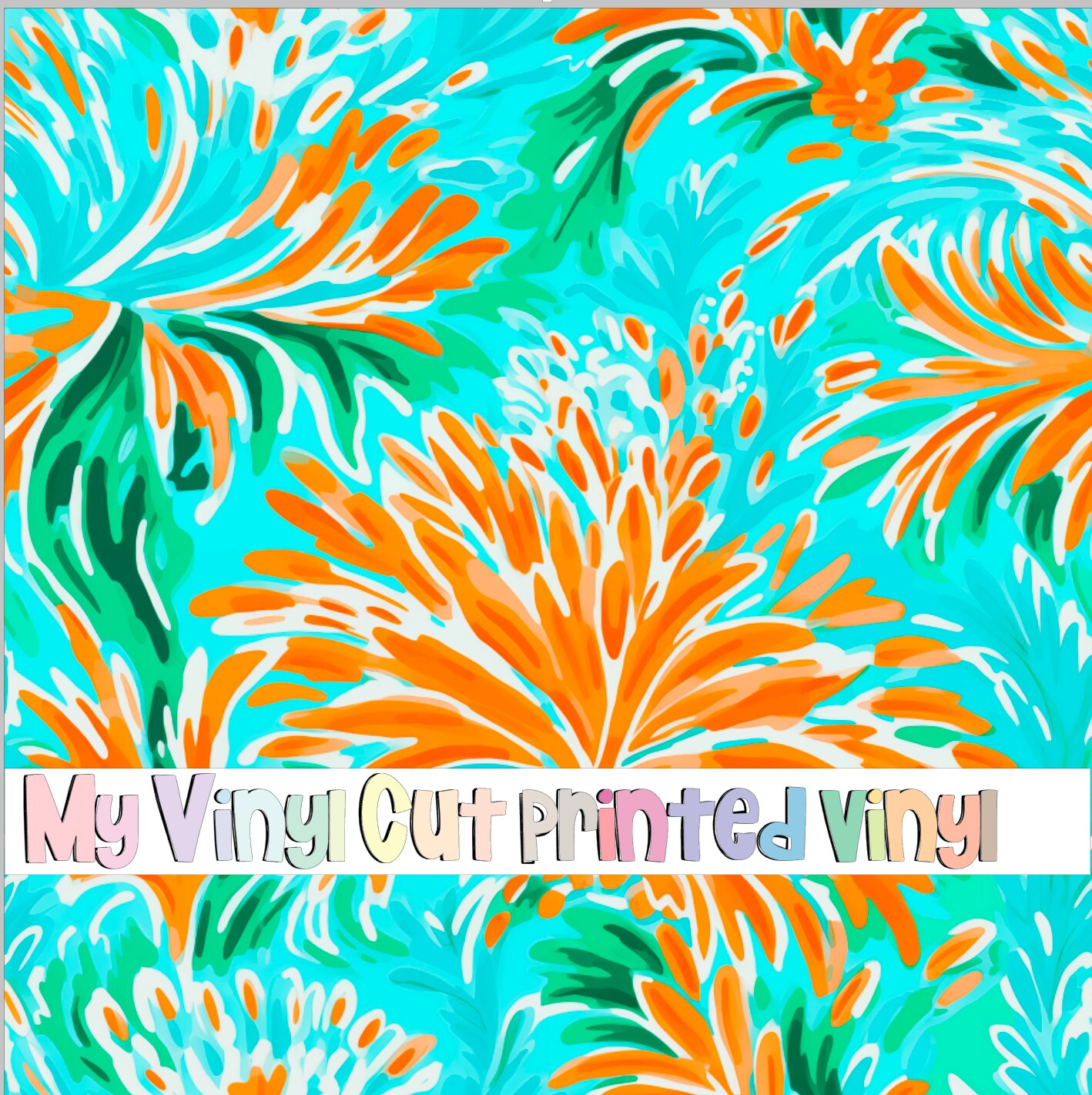 12 x 12 inch Sheet of Printed Vinyl or HTV in the Preppy Florals I ...