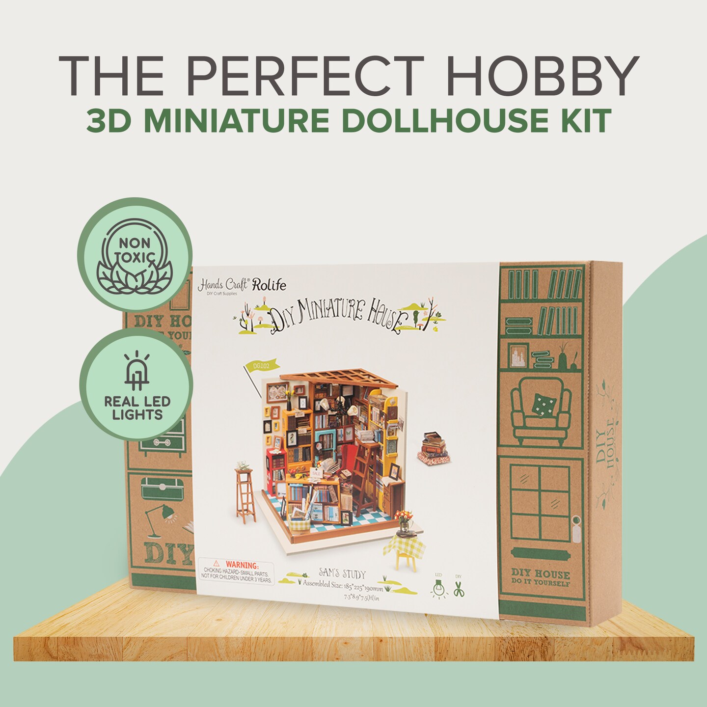 DIY Miniature Dollhouse Kit | Sam&#x27;s Study