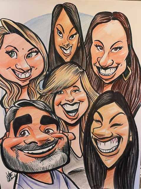 Top 10 Faces Color Caricature Portrait