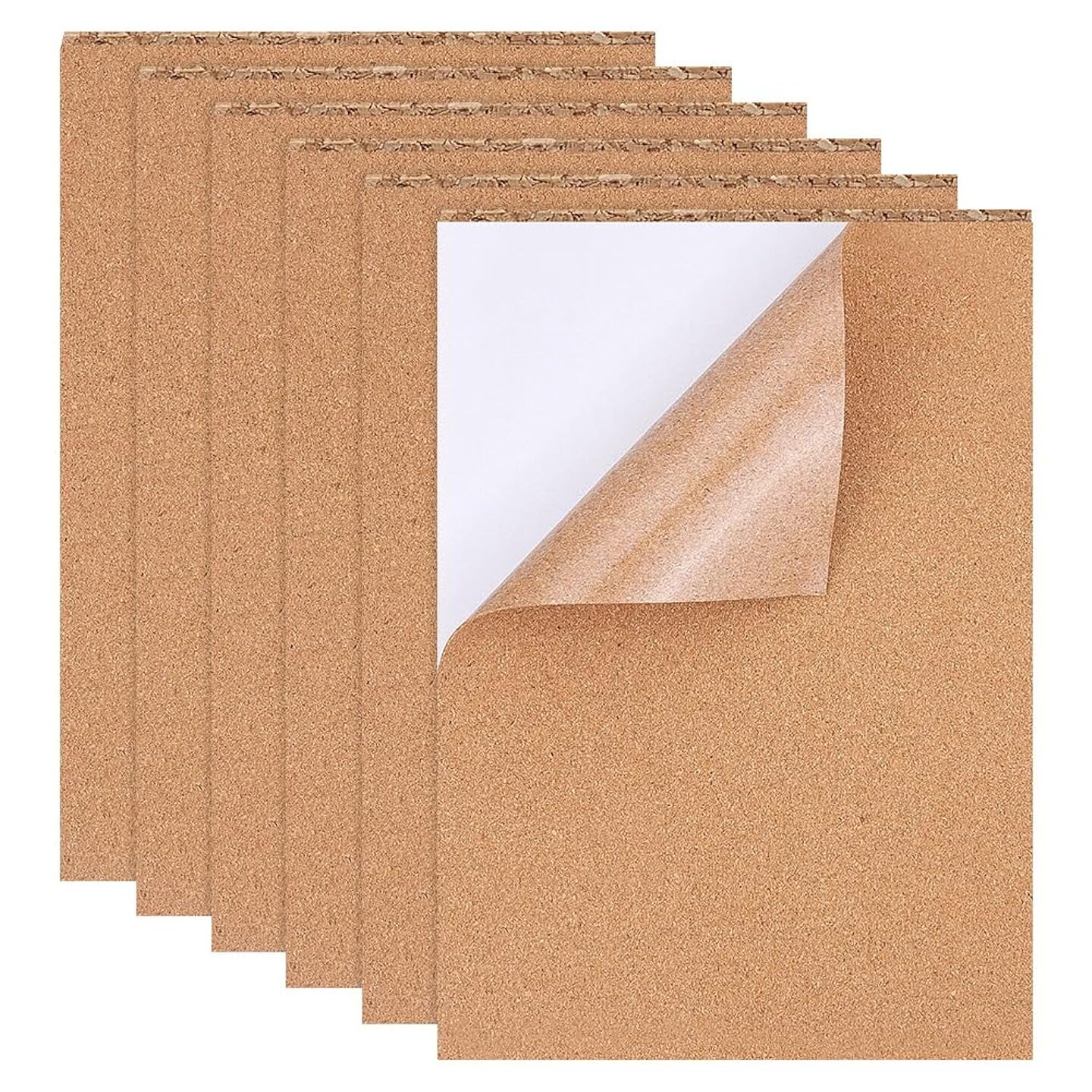 8 Pack Self-Adhesive Cork Sheets 1mm Thick A4 Rectangle Insulation Cork Backing Sheets for Coaster, Wall Decoration, Wedding Party, DIY Crafts Supplies, 8.3&#x22; x 11.8&#x22;