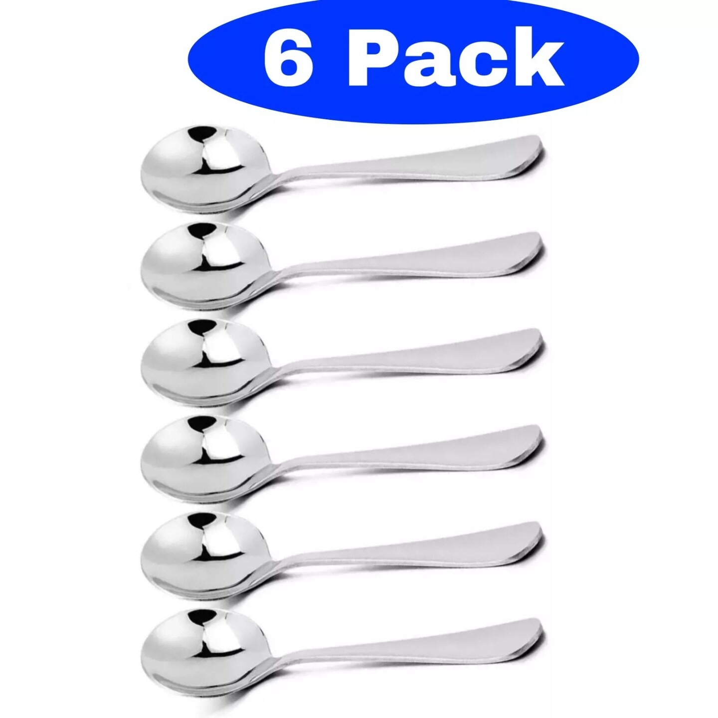 6- Pack Round Soup Spoons
