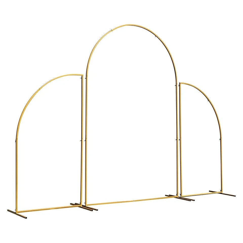 3Pcs Metal Wedding Arch Backdrop Stand for Ceremony & Party Decor