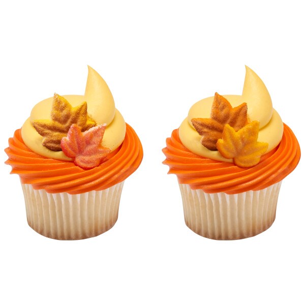 Fall Leaves Assortment Dec-Ons&#xAE; Decorations 12ct