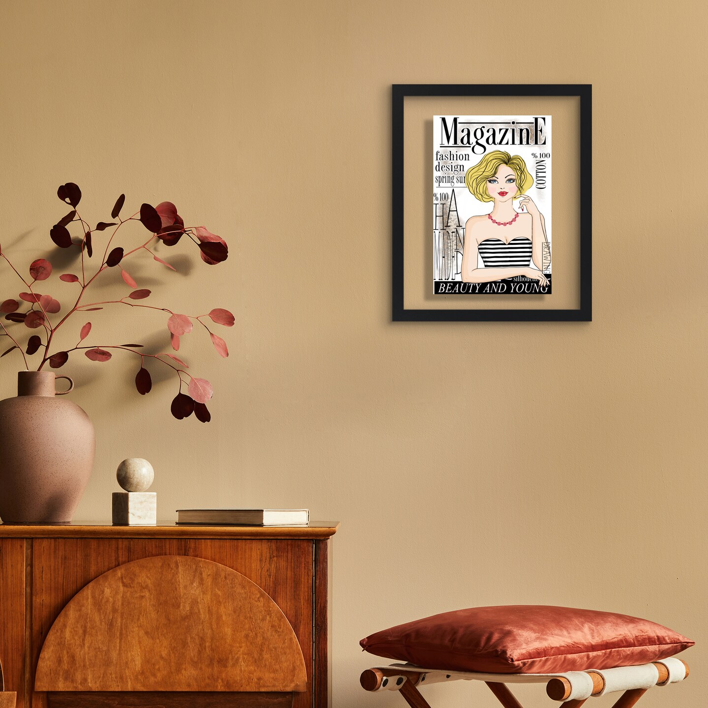 Americanflat 12.5x15 Floating Frame For Magazine Cover Wall Display In Black