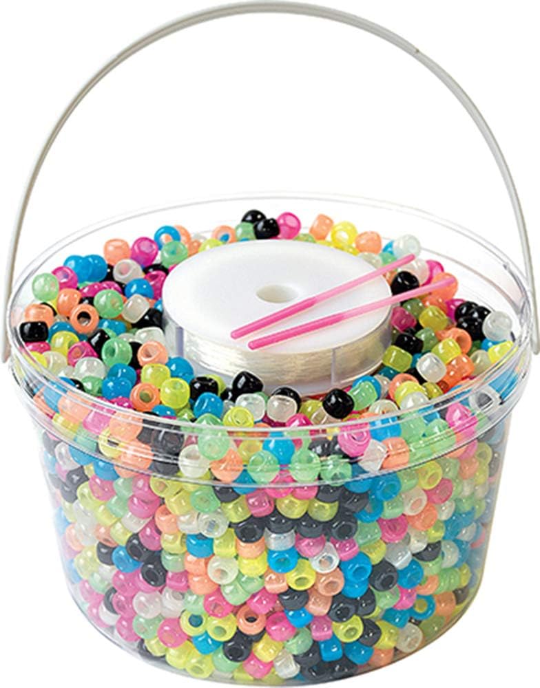Ultra Kandi Rave Bead Glow Bucket, Dark Multicolor