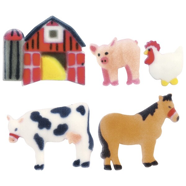 Farm Animals Assortment Dec-Ons&#xAE; Decorations 12ct