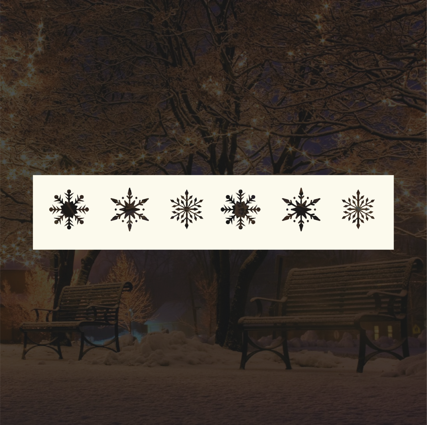 Line of Snowflakes Reusable Stencil (Many Sizes) | MakerPlace by Michaels