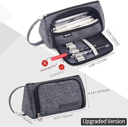 Big Capacity Pencil Case Pouch Pen Case Simple Stationery Bag School College Office Organizer for Teens Girls Adults Student