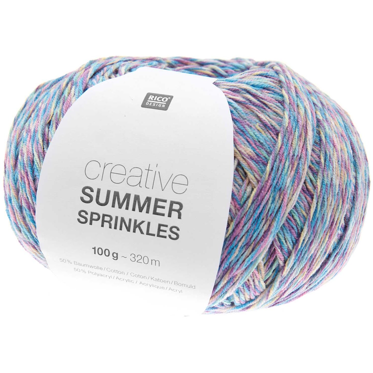 Rico Creative Summer Sprinkles - Cotton Blend Yarn - Fine - #003 Sky ...