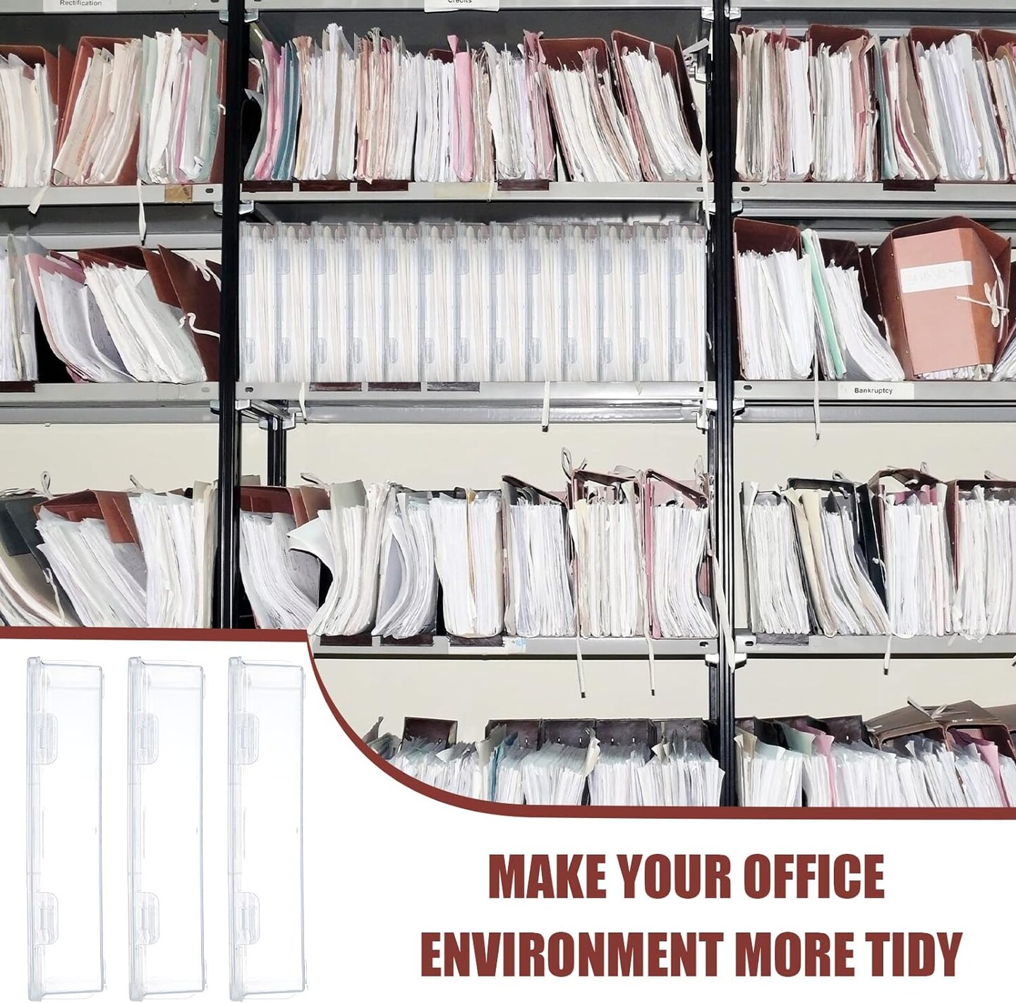 6 Pcs 7'' x 9'' x 2'' Plastic Storage Box with Lid Multipurpose Craft Organizers Plastic Containers Clear Pencil Case Art Satchel Storage Case for Beads Ornaments Crafts Accessories