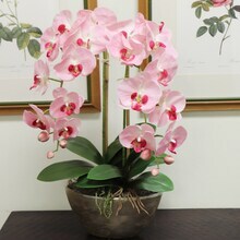 33.5&#x22; Pink Phalaenopsis Orchid Stems (12-Pack) - Real Touch Faux Flowers with 9 Blooms &#x26; 2 Buds, Perfect for Bouquets, Events &#x26; Home Decor - Elegant Year-Round Accent - Floral Home by Artificial Flowers