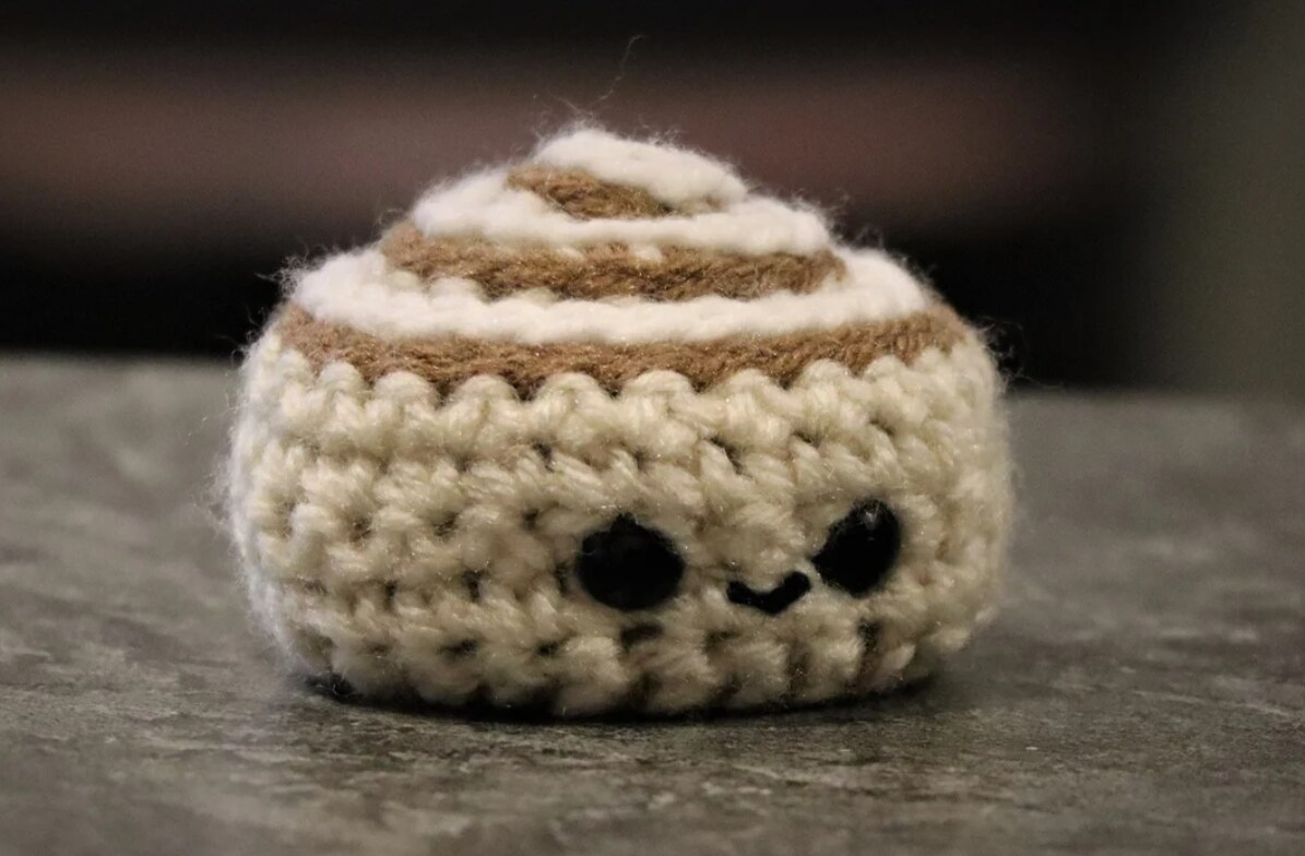 Crochet Cinnamon Roll Ornament Amigurumi Food | MakerPlace by Michaels