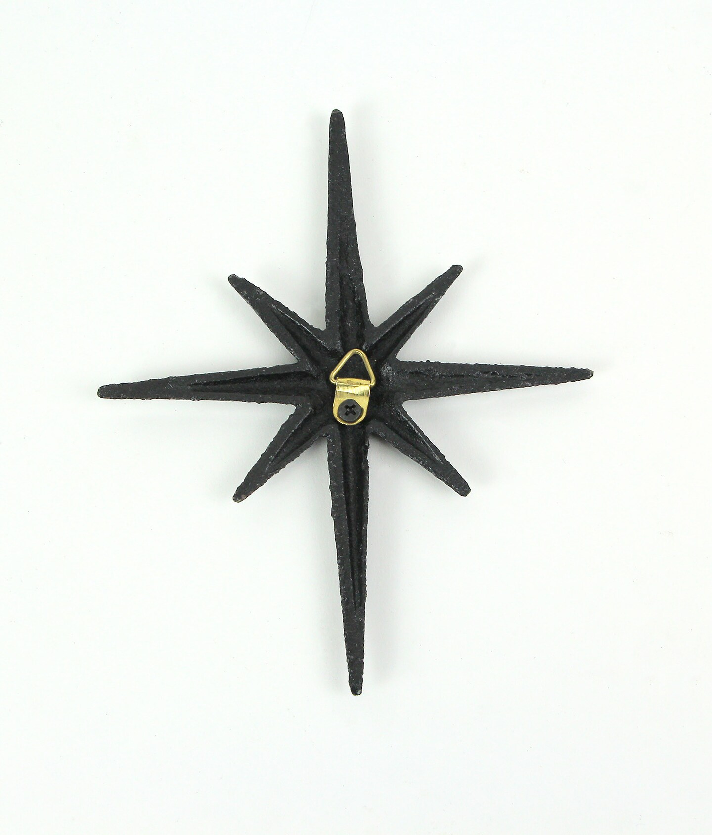 Set of Three Cast Iron 8 Pointed Atomic Starburst Wall Hangings Stars