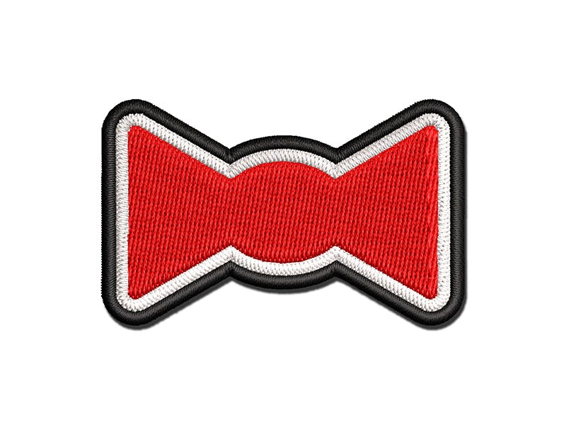 Bow Tie Solid Multi-Color Embroidered Iron-On or Hook &#x26; Loop Patch Applique