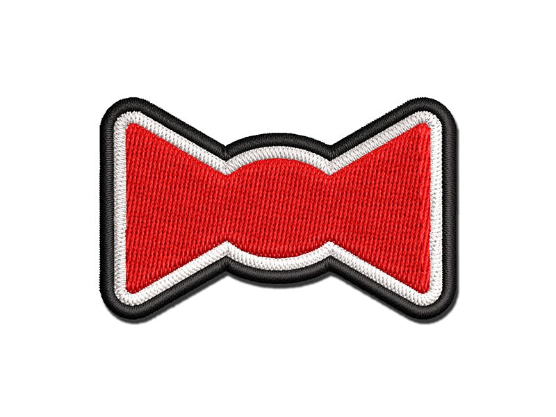 Bow Tie Solid Multi-Color Embroidered Iron-On or Hook & Loop Patch Applique