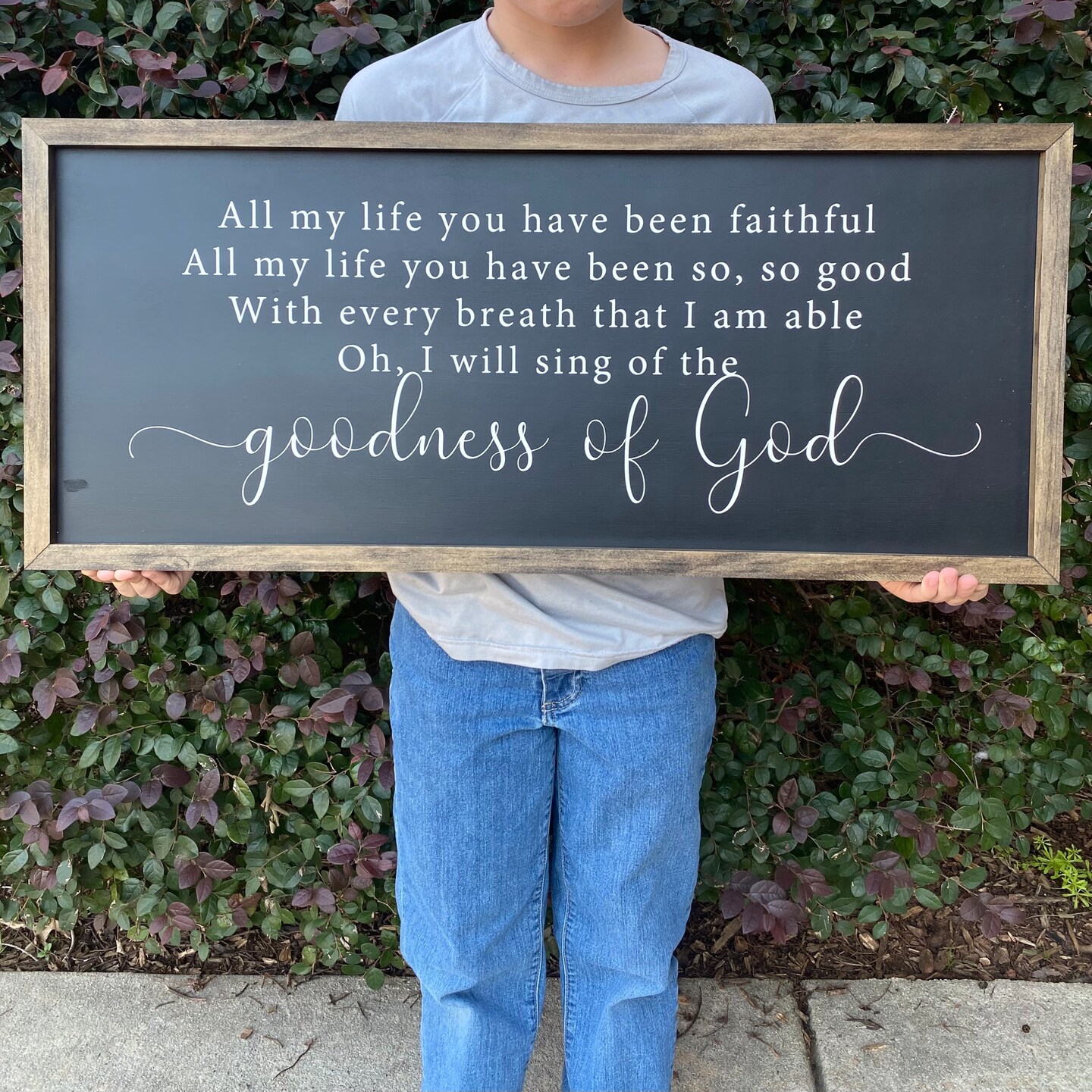 Panneau Bois Vintage Life Is Good God Is Greater - Fait Main - Déco Rustique
