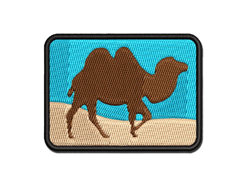 Camel Solid Multi-Color Embroidered Iron-On or Hook &#x26; Loop Patch Applique