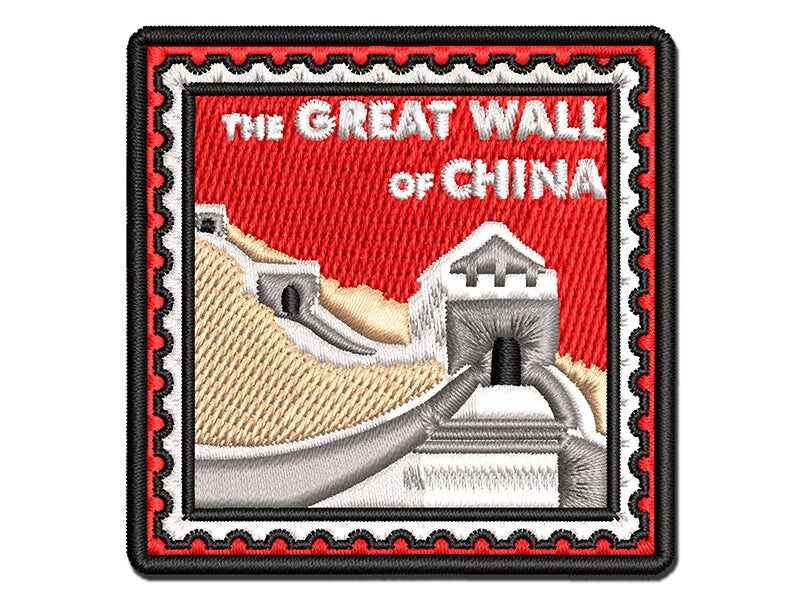 Great Wall of China Destination Travel Multi-Color Embroidered Iron-On or Hook &#x26; Loop Patch Applique