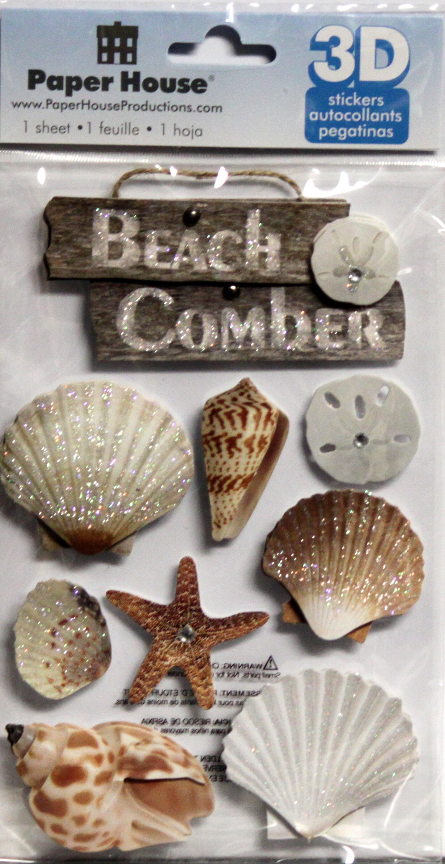 Paper House Beach Comber Dimensional Stickers