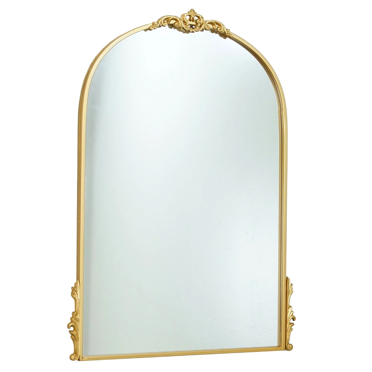 Creative Design Filigree Accent Arch Framed Wall Mirror - 32.75" - Gold