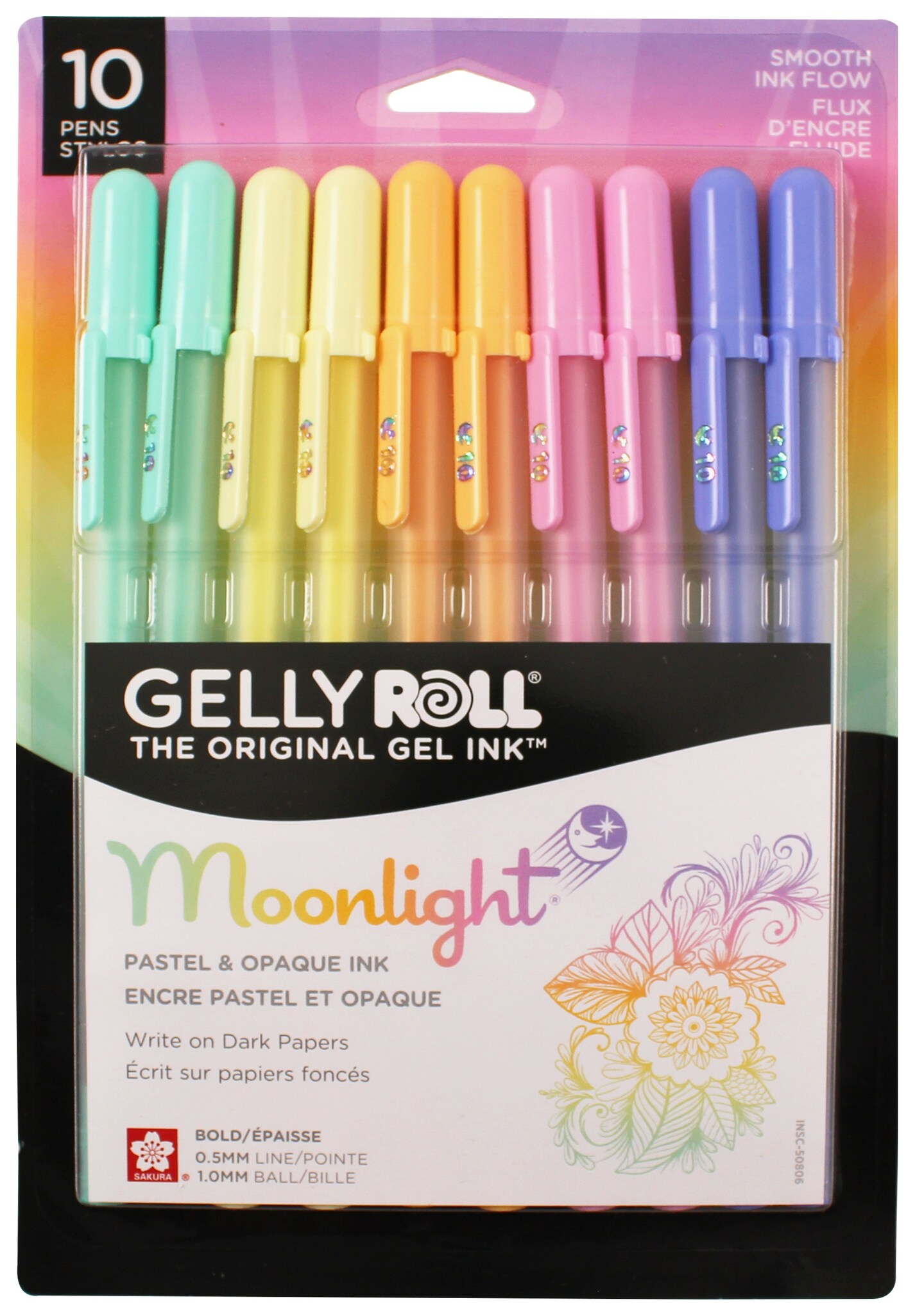 Sakura Gelly Roll Moonlight 10 Bold Pen Set 10/Pkg-Pastel