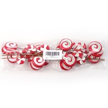 Set of 6: Assorted Mixed Peppermint Lollipop Spray Picks | 15-Inch | Festive Holiday Accents | Trees, Wreaths, &#x26; Garlands | Christmas Picks | Parties &#x26; Events | Home &#x26; Office Decor, Floral Home by Artificial Flowers