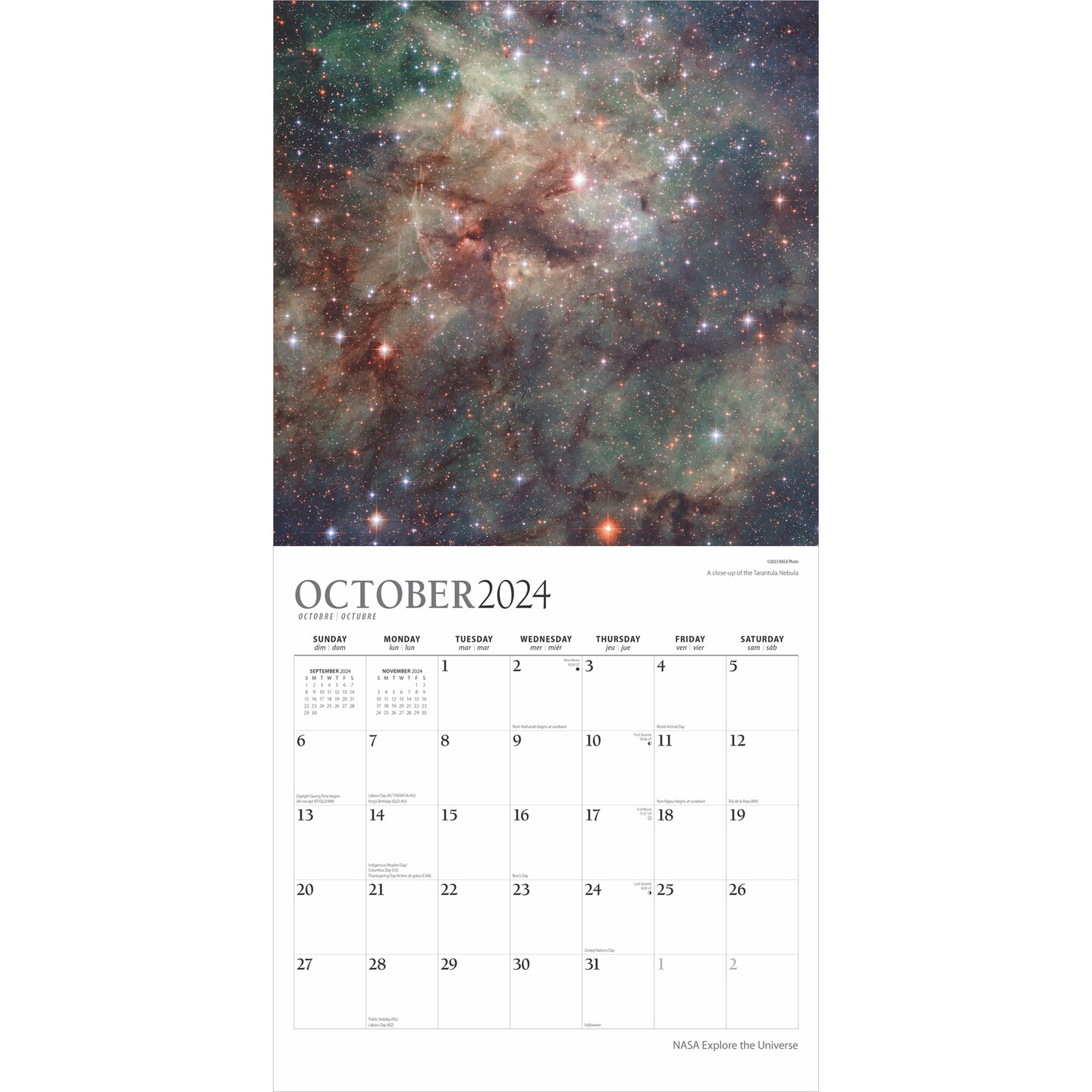 NASA Explore the Universe | 2025 12 x 24 Inch 18 Months Monthly Square Wall Calendar | July 2024 - December 2025 | Plastic-Free | Plato | Space Cosmos Inspiration