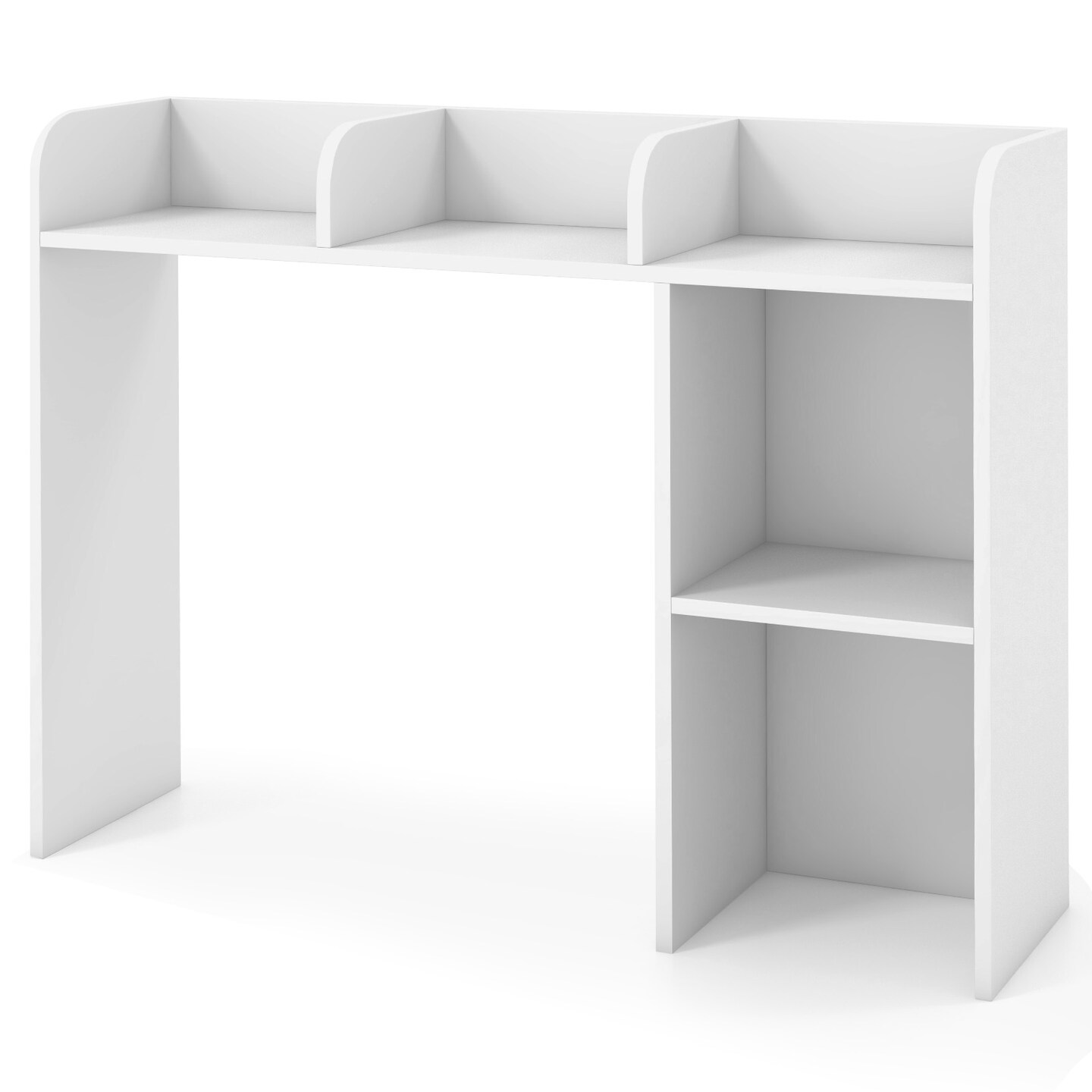 3-tier Multipurpose Desk Bookshelf With 4 Shelves