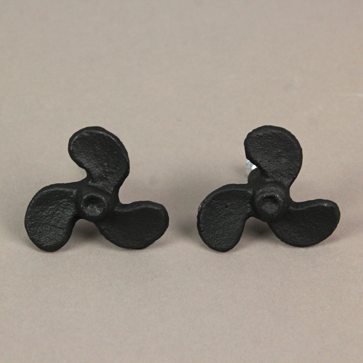 Set of 6 Cast Iron Boat Propeller Cabinet Knob Nautical Drawer Pull Decor