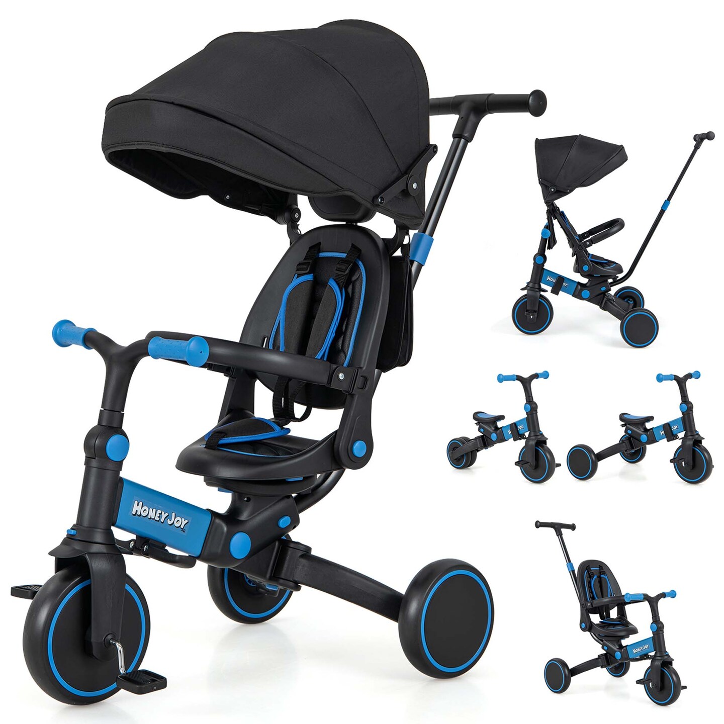 Tricycle for Toddlers 8 in 1 Folding Trike for 12 72 Months Old Toddlers Blue Pink Michaels