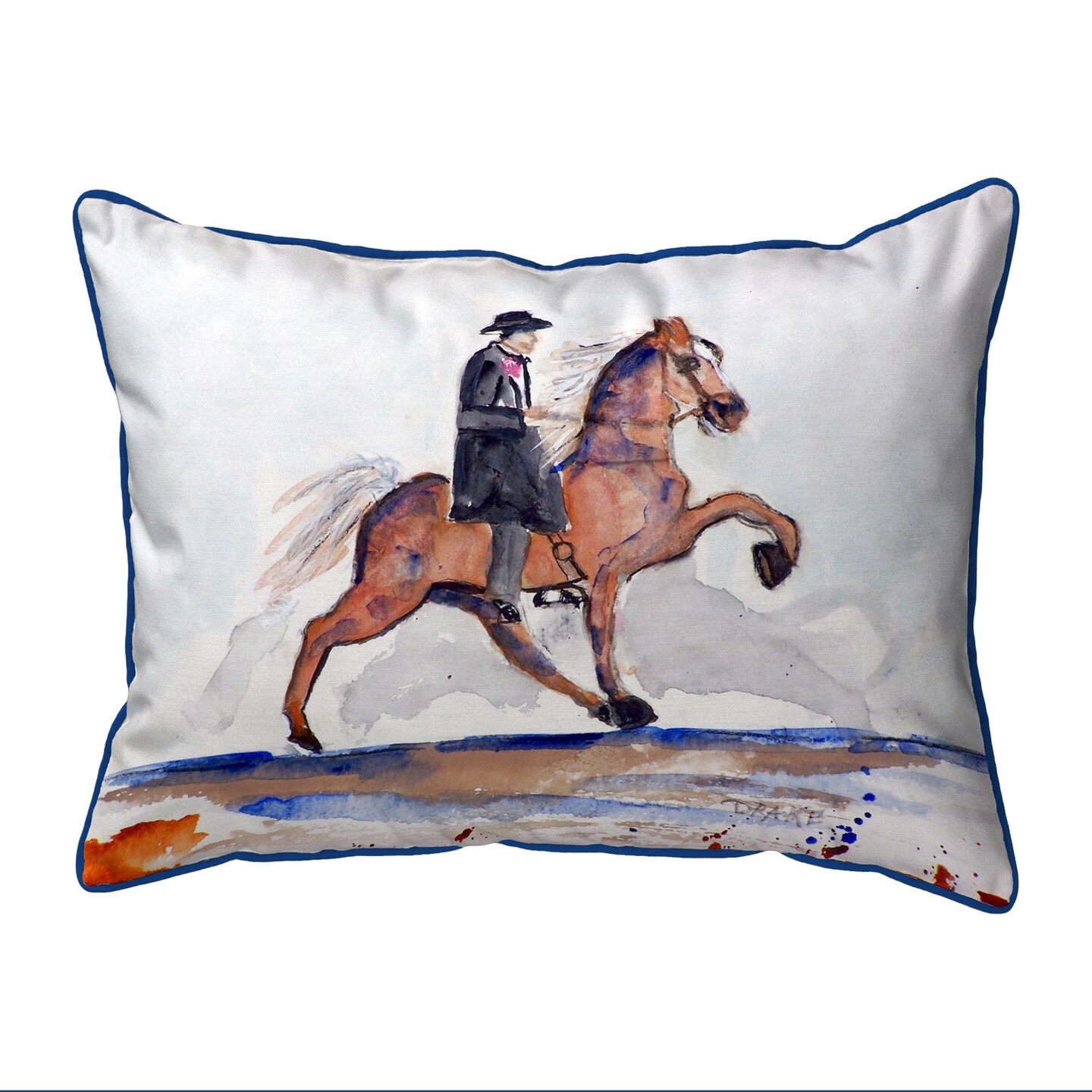 Betsy Drake Brown Walking Horse Extra Large 20 X 24 Indoor / Outdoor Pillow