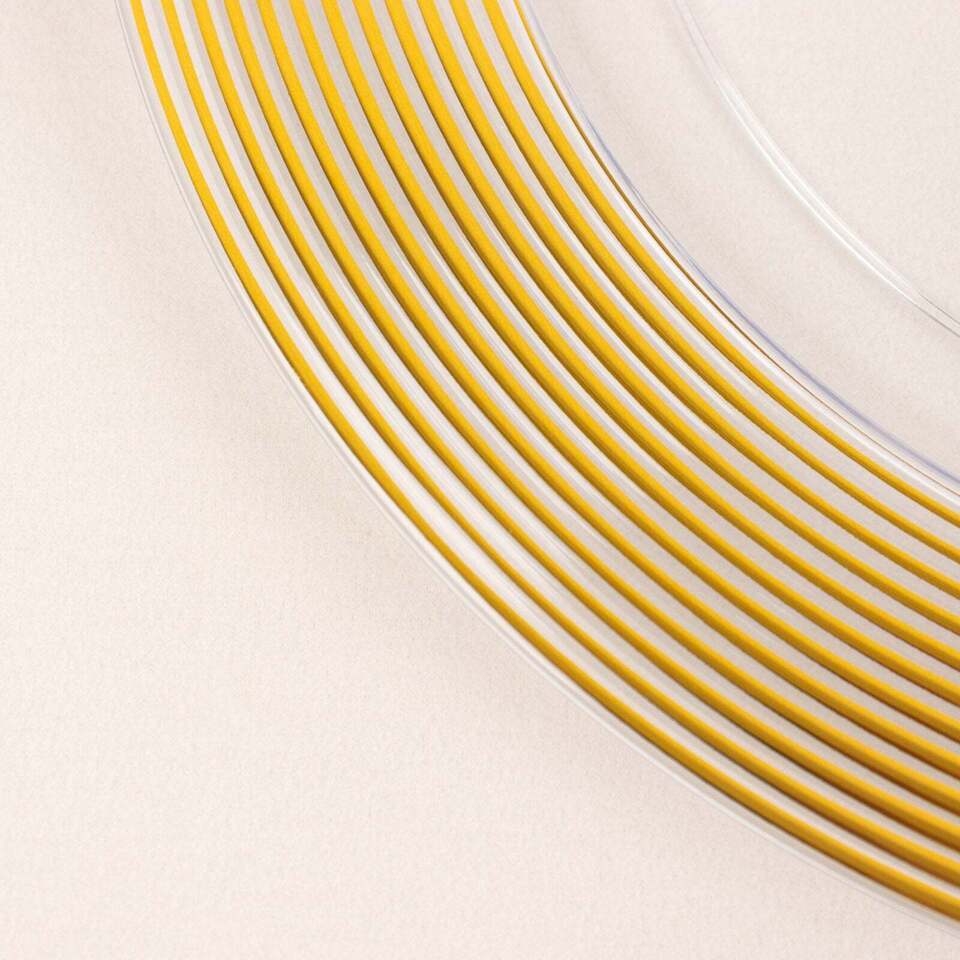 6 Clear 13" Round Plastic CHARGER PLATES Gold Lined Trim Party Events Tableware