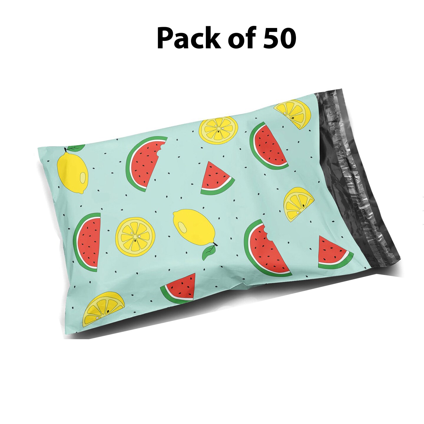 Watermelons &#x26; Lemons Mailer Poly Bag | 10 x 13 Size Glossy Watermelons &#x26; Lemons Poly Bag Mailer Envelopes 2 Mil | MINA&#xAE;