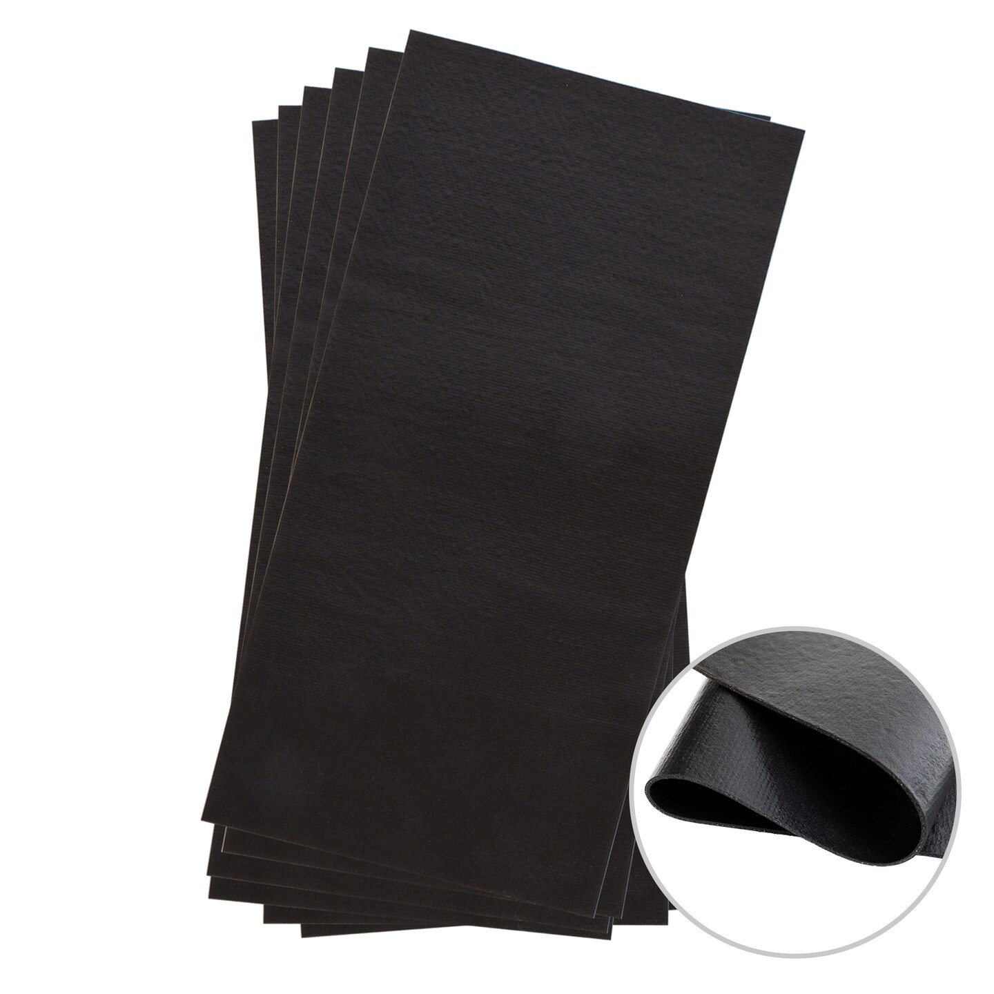 Smart Design Master Solid Grip Shelf Liner - 18 Inch x 24 Feet Total (Set of 6 Rolls) - Black