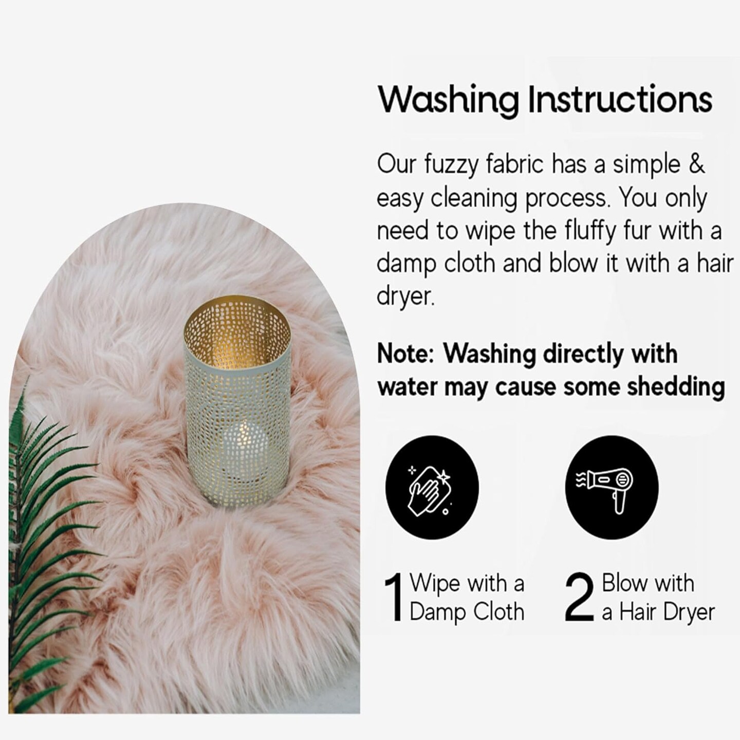 FabricLA | Shaggy Faux Fur | Fabric by The Yard | 18&#x22; X 60&#x22; Inch Wide | Craft Furry Fabric | Sewing, Apparel, Rugs, Pillows &#x26; More | Faux Fluffy Fabric | Bubble Gum, Half Yard