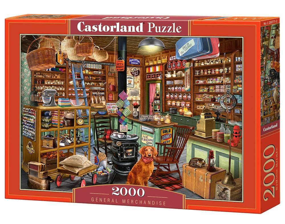 2000 Piece Jigsaw Puzzle, General Merchandise, old style American store, Adult Puzzles, Castorland C-200771-2