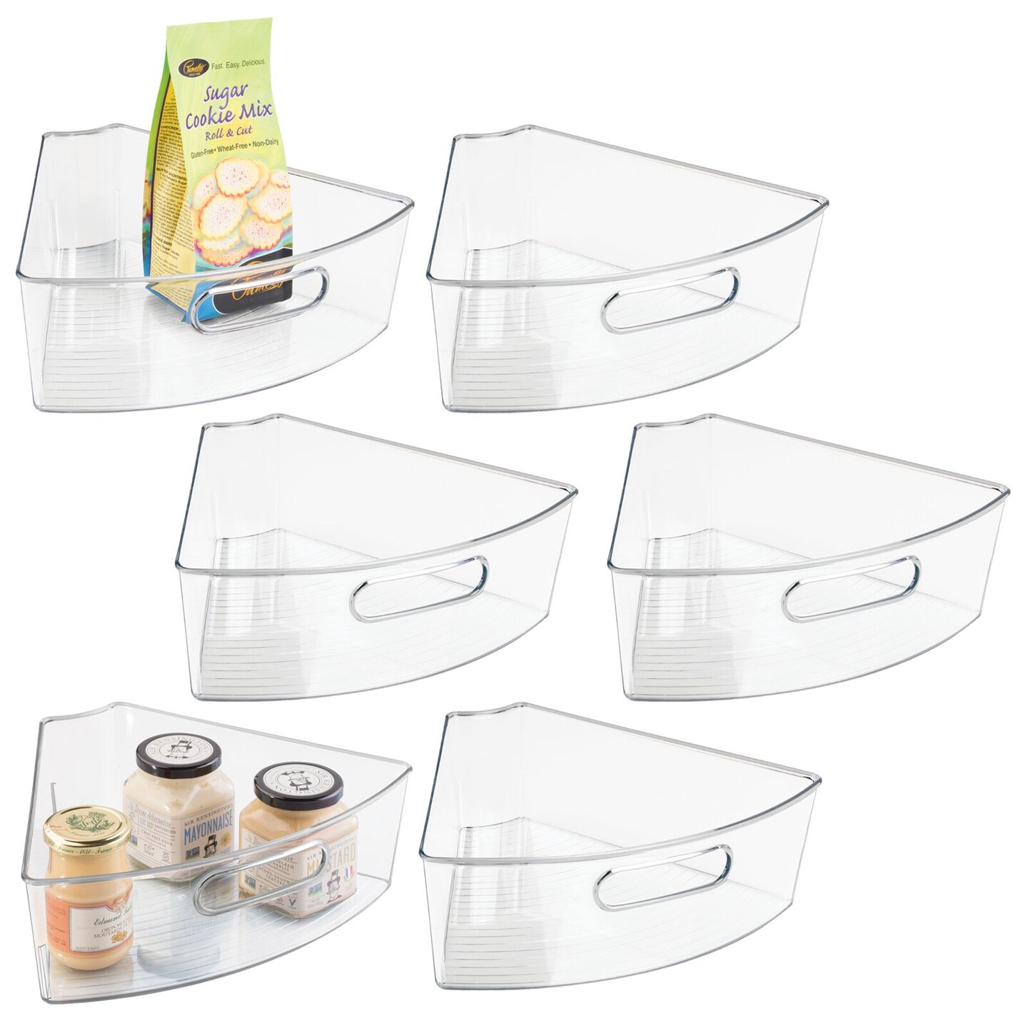 mDesign Lazy Susan Kitchen Food Storage Organizer Bin