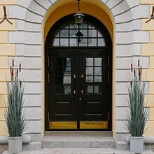 5ft Cattail Greenery Bush in Pot with Silk Foliage by Floral Home®