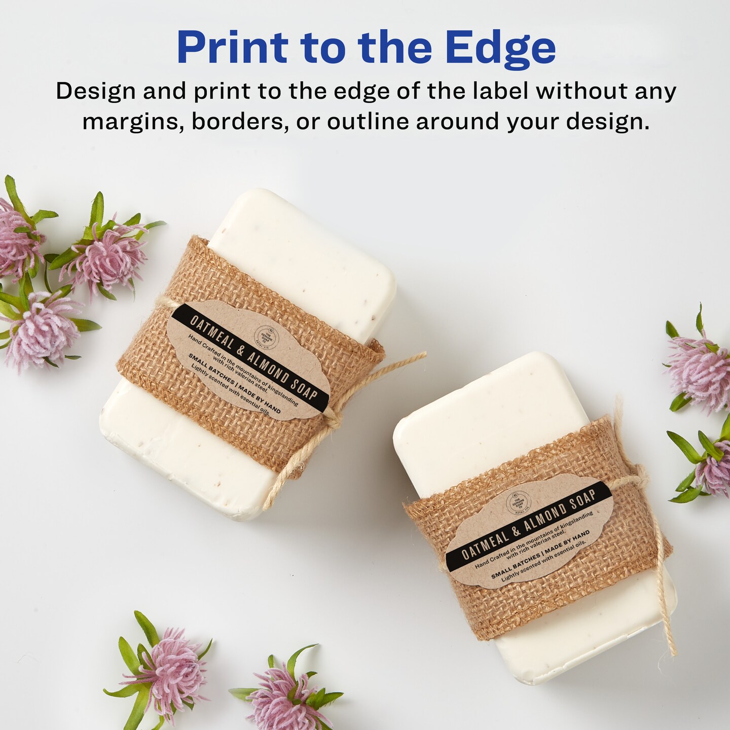 Avery Kraft Brown Scalloped Oval Labels with Sure Feed Technology, 1-1/8" x 2-1/4", Print to the Edge, Laser/Inkjet Printable Labels, 525 Total (22855)