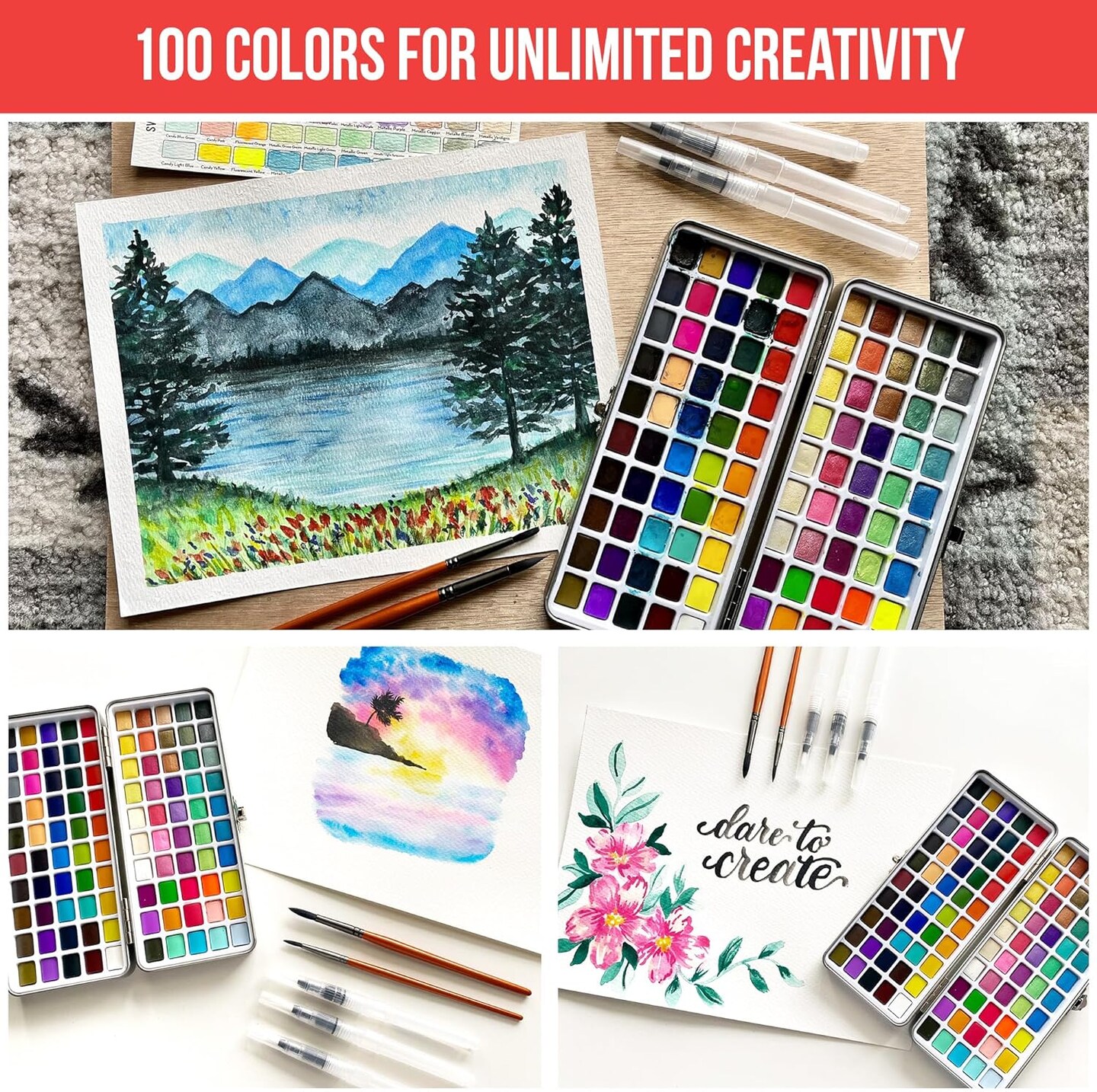 Art Vista Mettalic Watercolor Paint Set