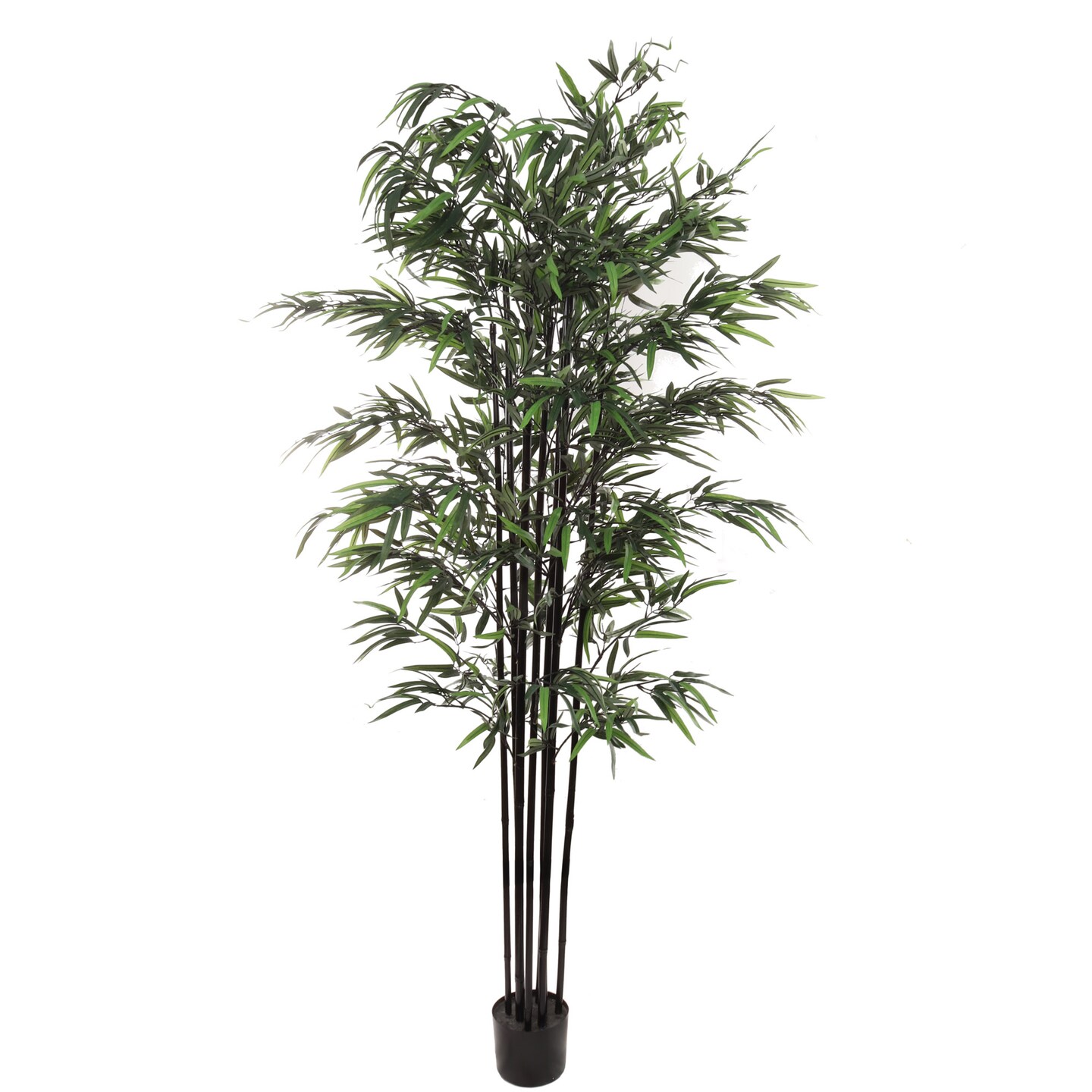 6' Black Bamboo Tree in Black Pot with 1296 Silk Leaves - Elegant Faux Decor for Home & Office, Floral Home by Artificial Flowers
