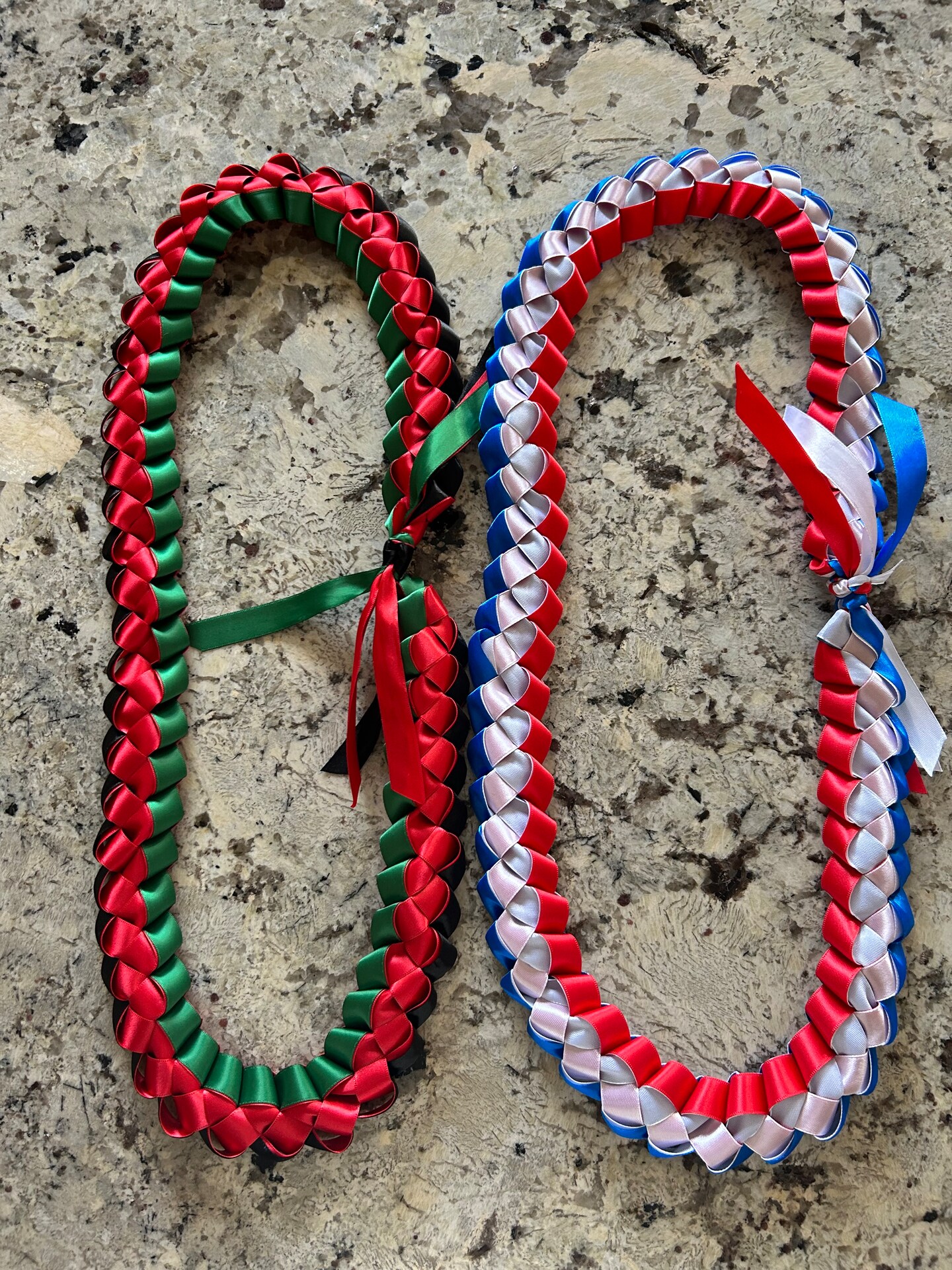 Wisconsin Lei Custom Country Colors and Flag Colors Ribbon Lei With Three Colors ...