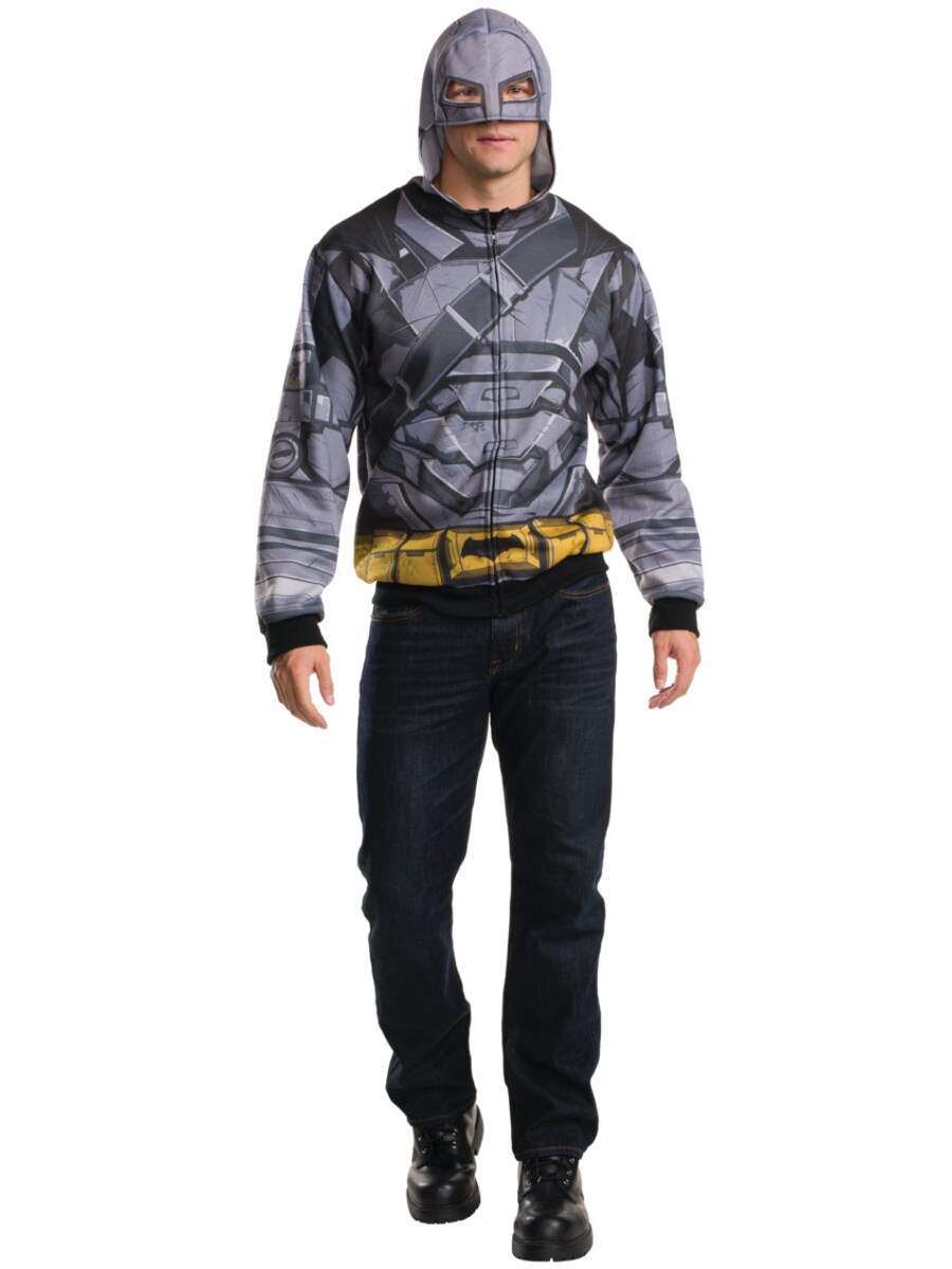 Adult's Mens Armored Batman Dawn Of Justice Hoodie Top Costume