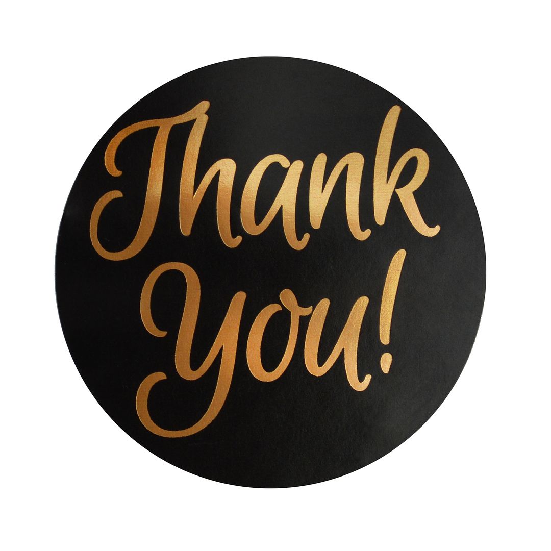 Great Papers! Sticker Seal Roll with Copper Foil, Thank You!, 1" Seal, Self-Adhesive , 250 Stickers per Roll