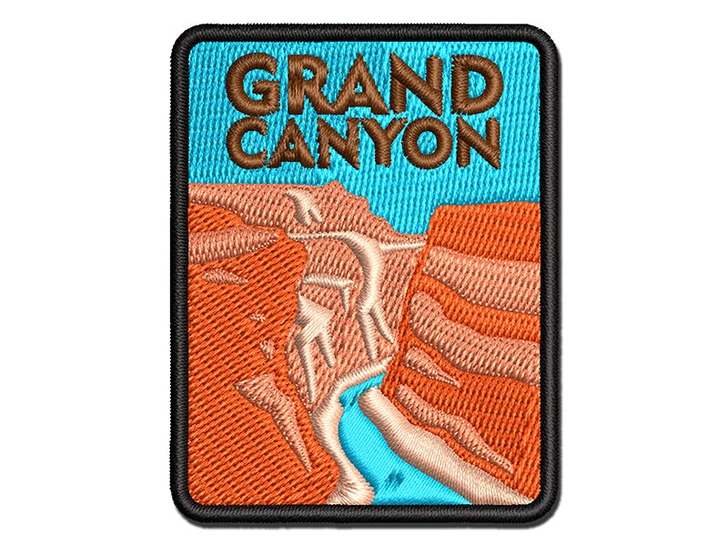 Destination Grand Canyon National Park Multi-Color Embroidered Iron-On or Hook &#x26; Loop Patch Applique