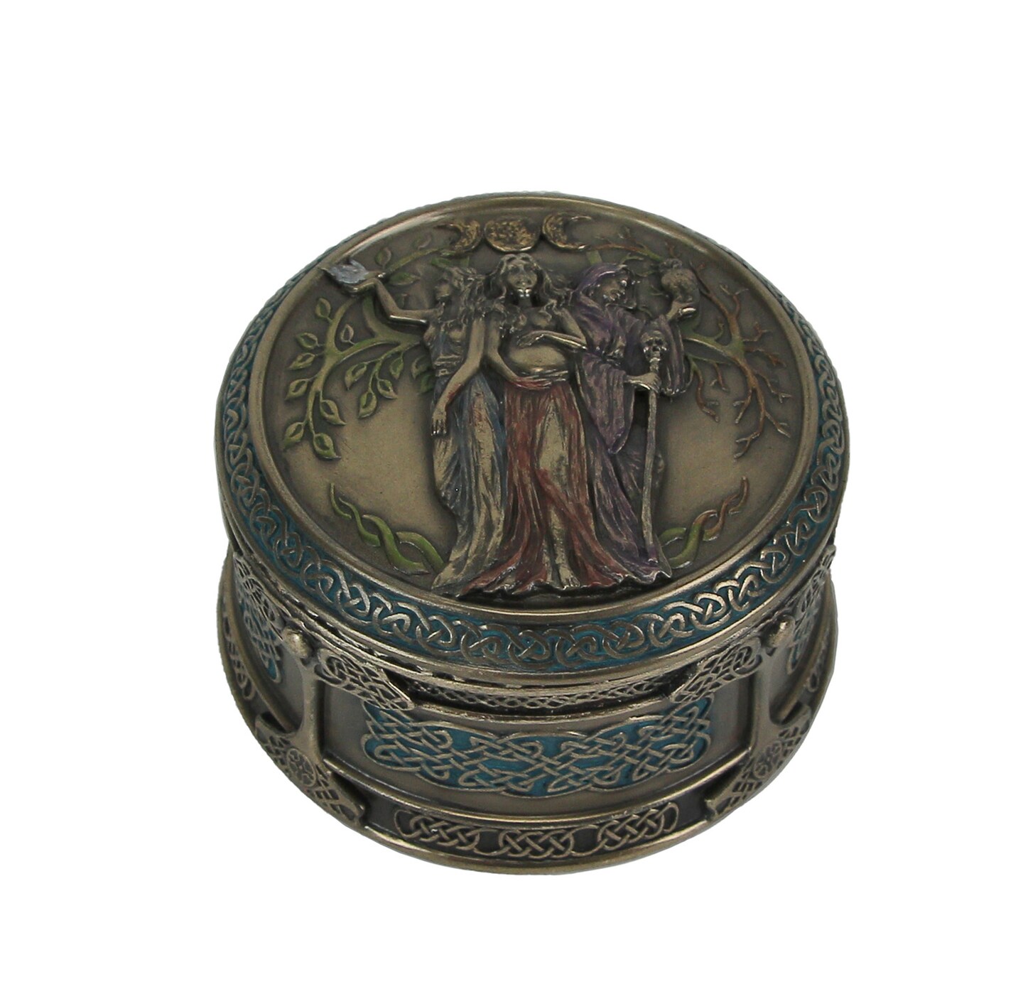 Celtic Triple Goddess Maiden Mother Crone Trinket Box