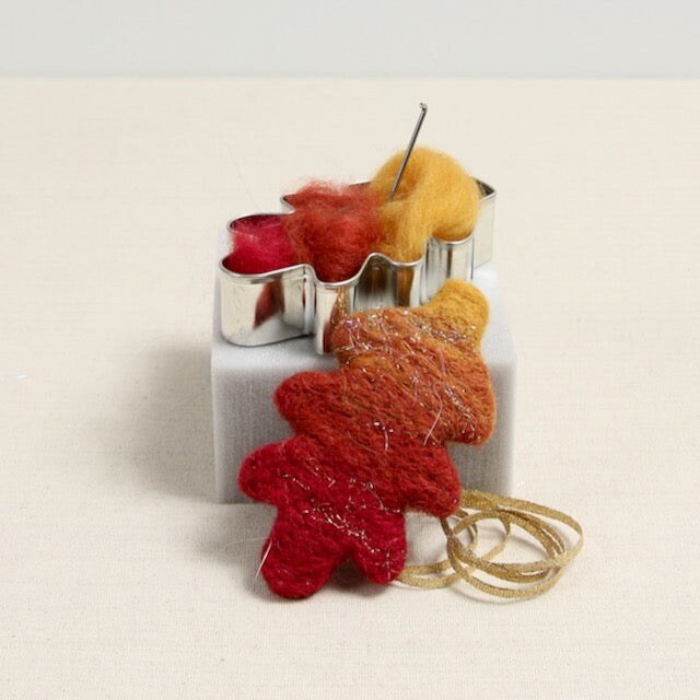 Beginner Needle Felting Kit, Oak Leaf