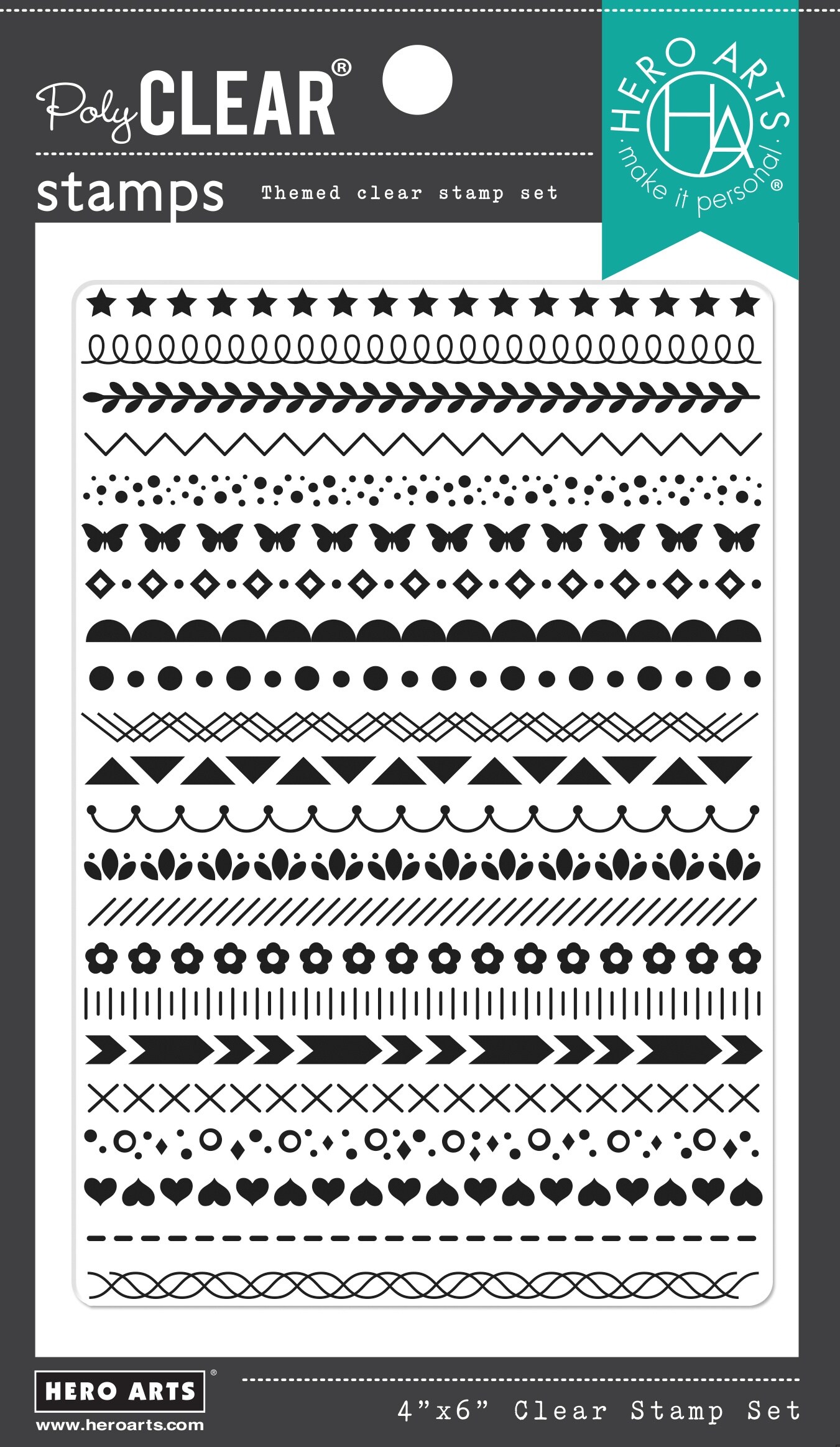 Hero Arts Clear Stamps 4"X6"Decorative Strips Michaels